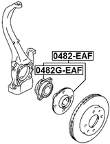 0482G-EAF - FRONT WHEEL HUB