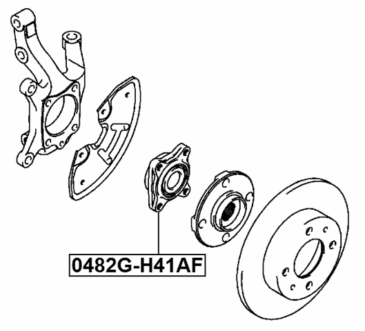 0482G-H41AF - FRONT WHEEL HUB