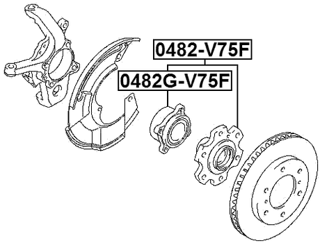 0482G-V75F - FRONT WHEEL HUB