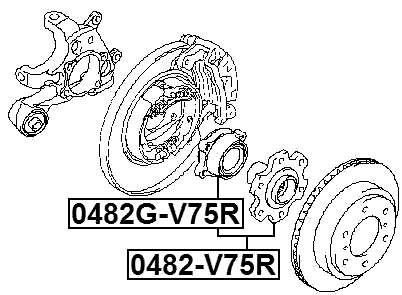 0482G-V75R - REAR WHEEL HUB