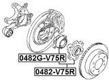 0482G-V75R - REAR WHEEL HUB