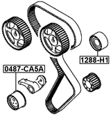 0487-CA5A - TIMING BELT TENSIONER PULLEY