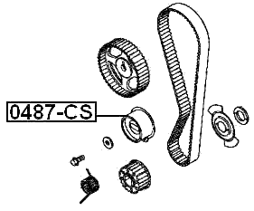 0487-CS - TIMING BELT TENSIONER PULLEY