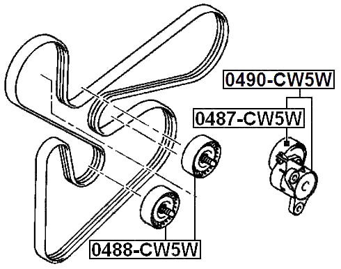 0487-CW5W - TENSION PULLEY