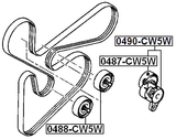 0487-CW5W - TENSION PULLEY