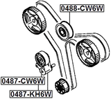 0487-CW6W - TIMING BELT TENSIONER PULLEY KIT