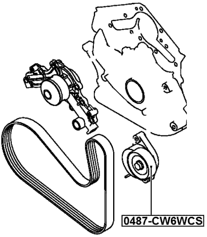 0487-CW6WCS - TENSION PULLEY