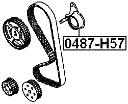 0487-H57 - TIMING BELT TENSIONER PULLEY