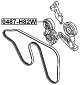 0487-H82W - TENSION PULLEY