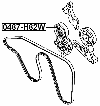 0487-H82W - TENSION PULLEY