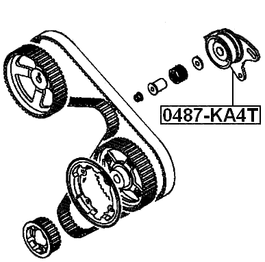 0487-KA4T - TIMING BELT TENSIONER PULLEY