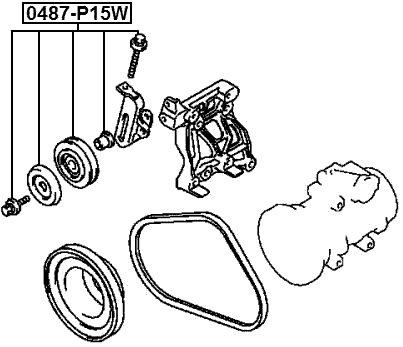 0487-P15W - PULLEY TENSIONER KIT