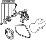 0487-P15W - PULLEY TENSIONER KIT