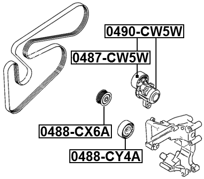 0488-CY4A - PULLEY IDLER