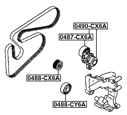 0488-CY6A - PULLEY IDLER