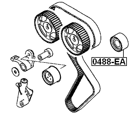 0488-EA - PULLEY IDLER TIMING BELT