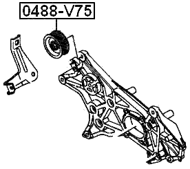 0488-V75 - PULLEY IDLER
