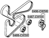 0490-CW5W - BELT TENSIONER