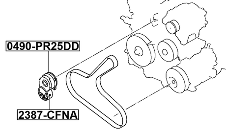 0490-PR25DD - BELT TENSIONER