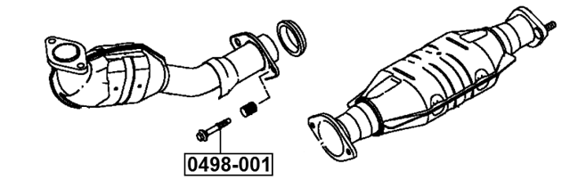 0498-001 - EXHAUST PIPE MOUNTING BOLT