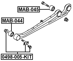 0498-005-KIT - SUSPENSION ARM BOLT W/ WASHER REPAIR KIT