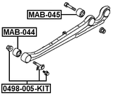 0498-005-KIT - SUSPENSION ARM BOLT W/ WASHER REPAIR KIT