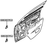 0499-HDCYFLU - FRONT LEFT DOOR UPPER HINGE