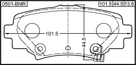 0501-BMR - PAD KIT, DISC BRAKE, REAR