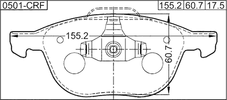 0501-CRF - PAD KIT, DISC BRAKE, FRONT (WITH ANTI SQUEAL SHIM)