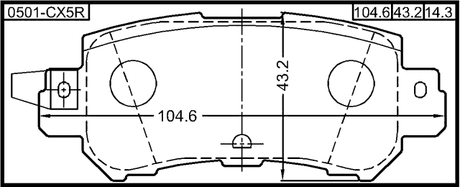 0501-CX5R - PAD KIT, DISC BRAKE, REAR