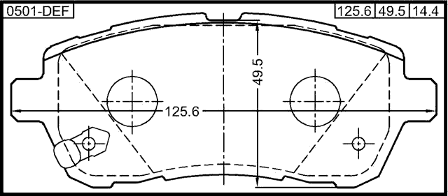 0501-DEF - PAD KIT, DISC BRAKE, FRONT