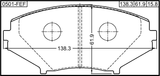 0501-FEF - PAD KIT, DISC BRAKE, FRONT