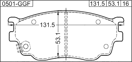 0501-GGF - PAD KIT, DISC BRAKE, FRONT