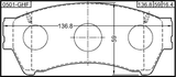 0501-GHF - PAD KIT, DISC BRAKE, FRONT - KIT (WITH ANTI SQUEAL SHIM)
