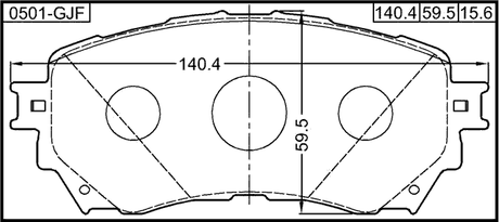 0501-GJF - PAD KIT, DISC BRAKE, FRONT