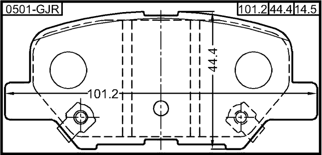 0501-GJR - PAD KIT, DISC BRAKE, REAR