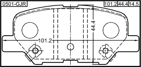 0501-GJR - PAD KIT, DISC BRAKE, REAR