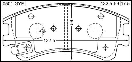 0501-GYF - PAD KIT, DISC BRAKE, FRONT (WITH ANTI SQUEAL SHIM)