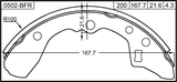 0502-BFR - SHOE KIT, REAR BRAKE
