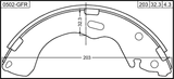 0502-GFR - SHOE KIT, REAR BRAKE