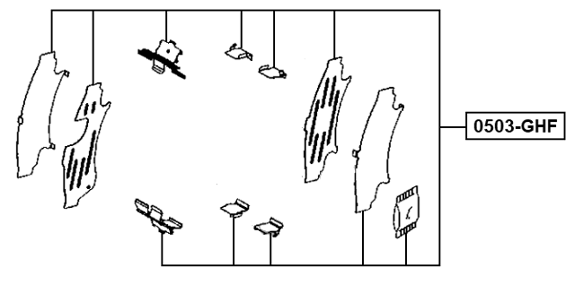 0503-GHF - DISC BRAKE CLIP SET