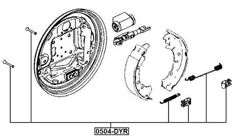 0504-DYR - BRAKE SHOE FITTING KIT