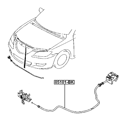 05101-BK - CABLE ASSEMBLY HOOD LOCK CONTROL