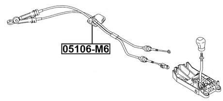 05106-M6 - TRANSMISSION GEAR CHANGE CABLE