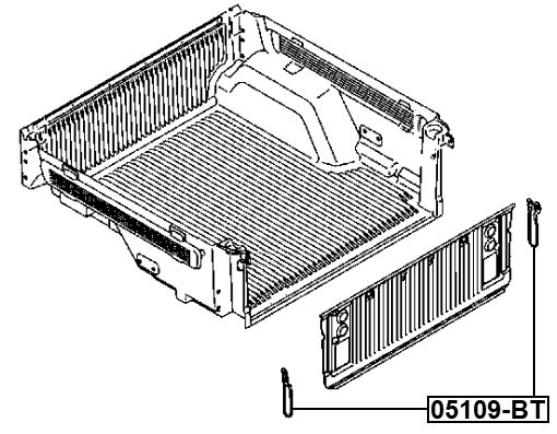 05109-BT - HOLDER, TAIL GATE