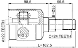 0511-323FLH - INNER CV JOINT LEFT 22X35X24