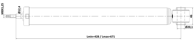 05110-003R - REAR SHOCK ABSORBER GAS.TWIN TUBE