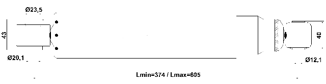 05110-004R - REAR SHOCK ABSORBER GAS.TWIN TUBE