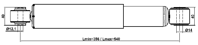 05110-006R - REAR SHOCK ABSORBER GAS.TWIN TUBE