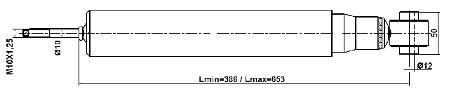 05110-007R - REAR SHOCK ABSORBER GAS.TWIN TUBE